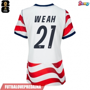 Lacne Ženy Futbalové dres Spojené štáty Timothy Weah #21 MS 2026 Krátky Rukáv - Domáci
